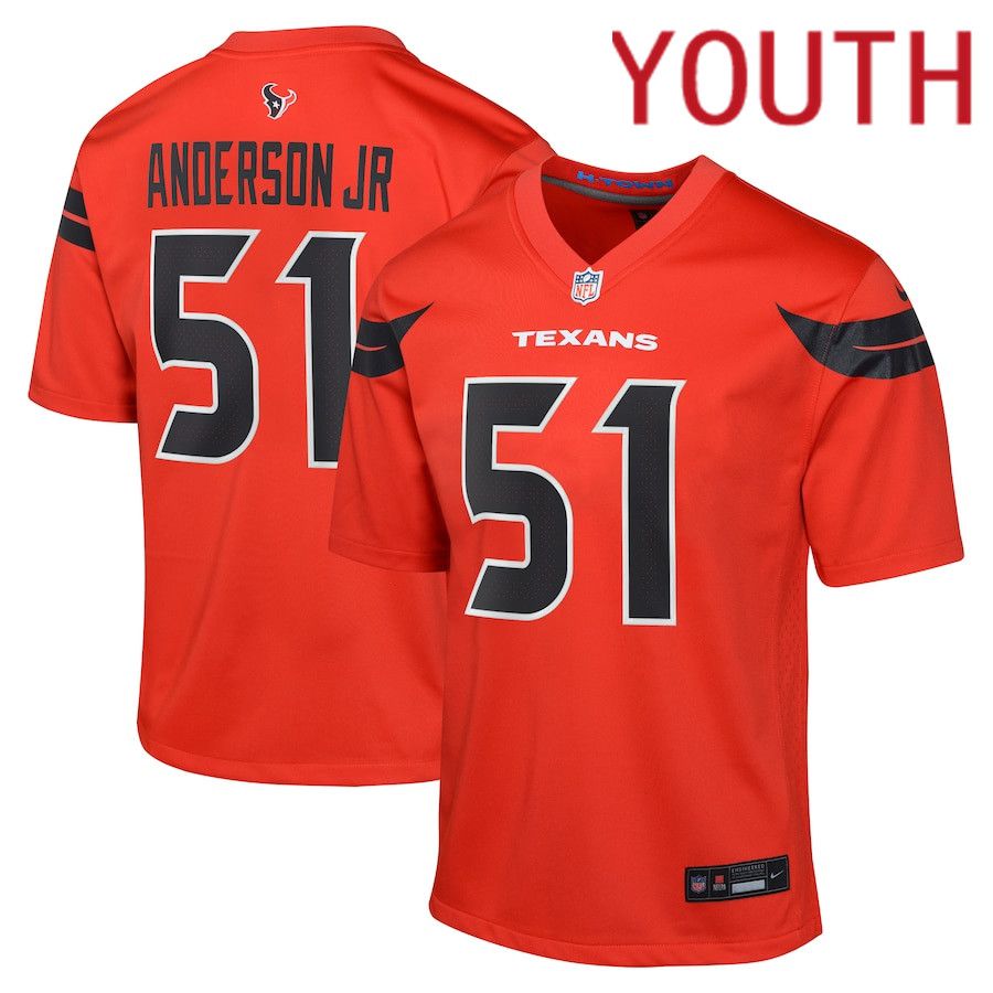 Youth Houston Texans 51 Will Anderson Jr. Nike Red Alternate Game NFL Jersey